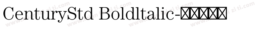 CenturyStd Boldltalic字体转换